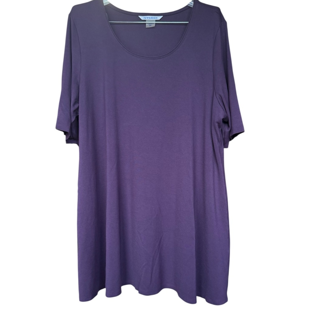 Nygard Purple Short Sleeve Tee Shirt Sz 3X